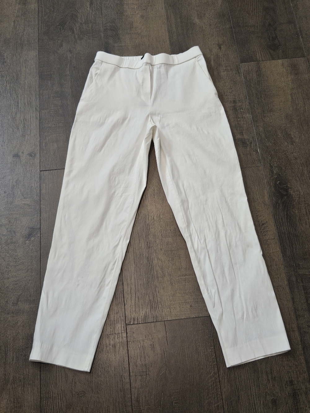 THEORY Treeca Linen Blend Pull-On Crop Pants